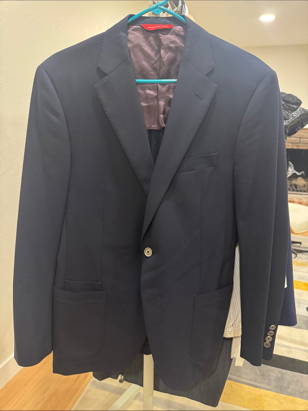 Samuelsohn Dark Navy Single-Breasted Sport Coat